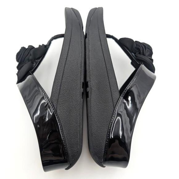 FitFlop Florrie Toe-Thong Wedge Sandal Women's Slip-On Black Size US7 EU38 - Picture 11 of 11